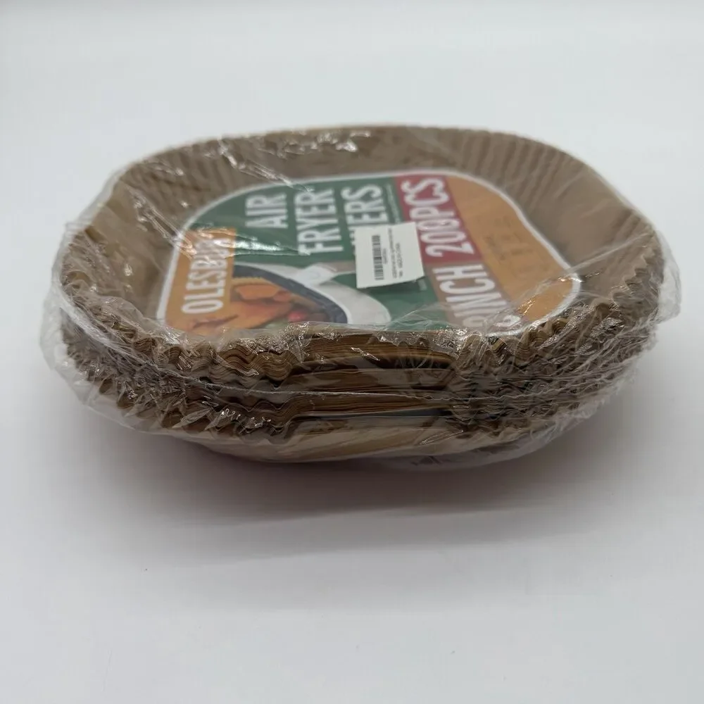 Olesbur Disposable Air Fryer Paper Liners Non Stick Parchment NWT 8” 200 COUNT